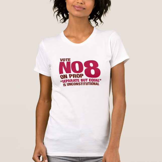 T-shirt Votez non sur la proposition 8 de la Californie (Devant)