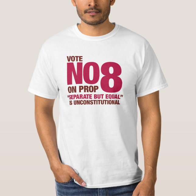 T-shirt Votez non sur la proposition 8 de la Californie (Devant)