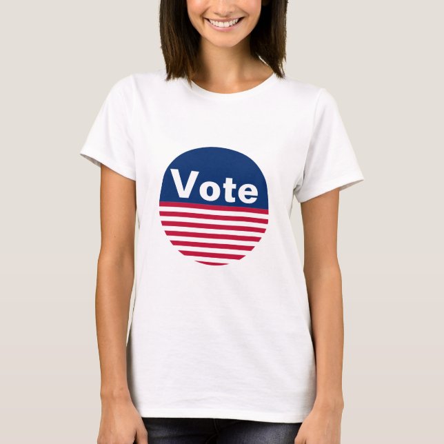 T-shirt Votez Red White and Blue Patriotic Stripes (Devant)