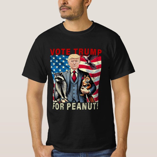 T-shirt Votez Trump Peanut L'Écureuil (Devant)