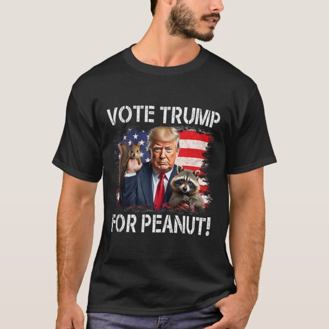 T-shirt Votez Trump Pour L'Arachide L'Écureuil 2 (Devant)