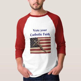 T-shirt Votez votre chemise catholique de foi