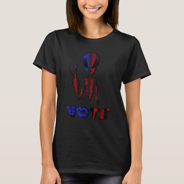 T-shirt Voting Alien Election Day  American Alien Election (Devant)