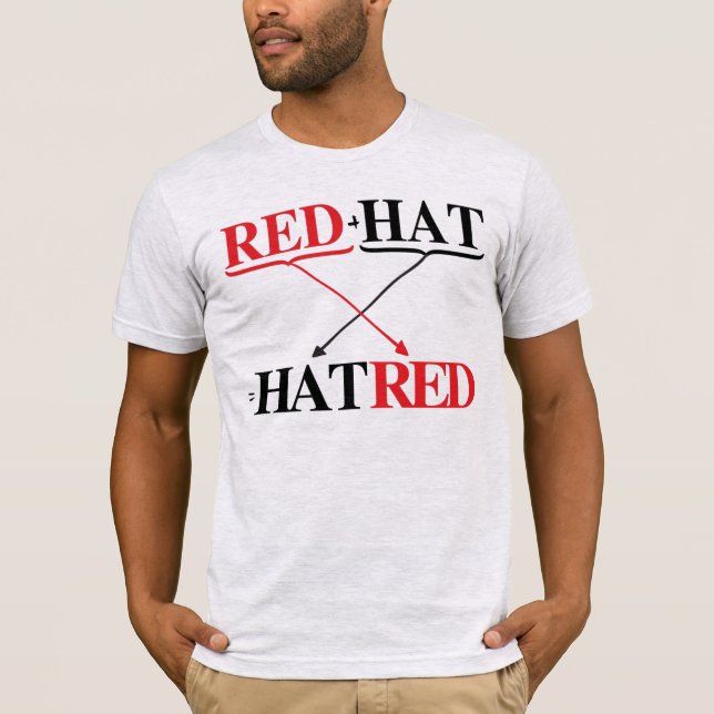 T-shirt Votre CASQUETTE ROUGE = HAINE (Devant)