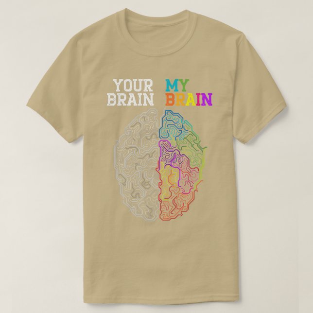 T-shirt Votre Cerveau Mon Cerveau Embrasser la Neurodivers (Design devant)