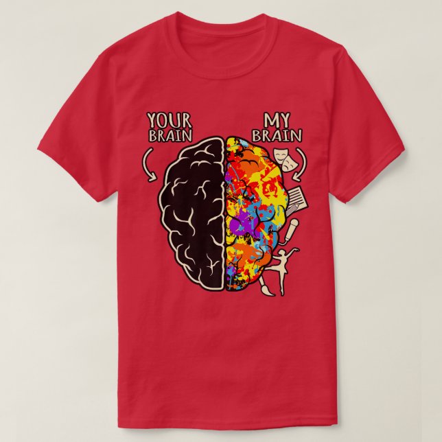 T-shirt Votre cerveau Mon cerveau TDAH Sensibilisation Ora (Design devant)