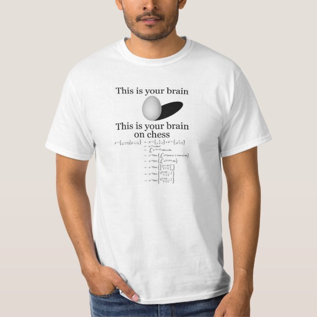 T-shirt Votre cerveau sur des échecs (Devant)