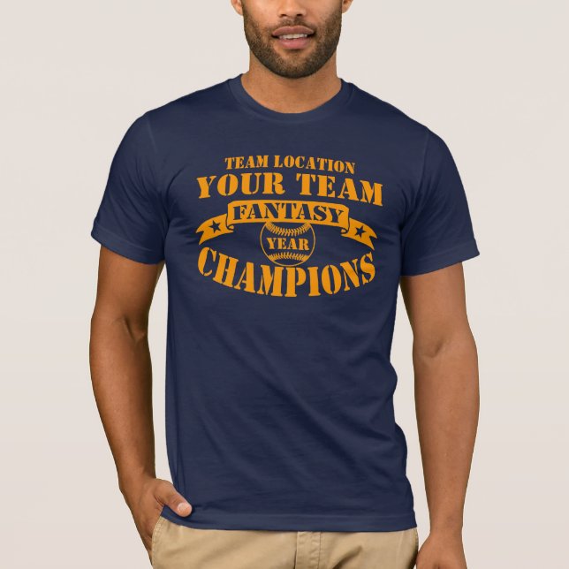 T-SHIRT VOTRE CHAMPS DE IMAGINAIRE DE BASEBALL D'ÉQUIPE (Devant)