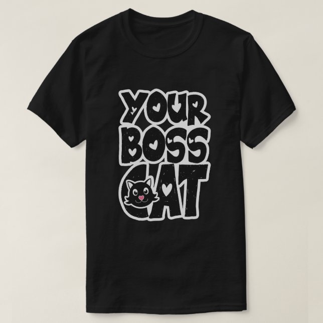 T-shirt Votre chat Boss (Design devant)