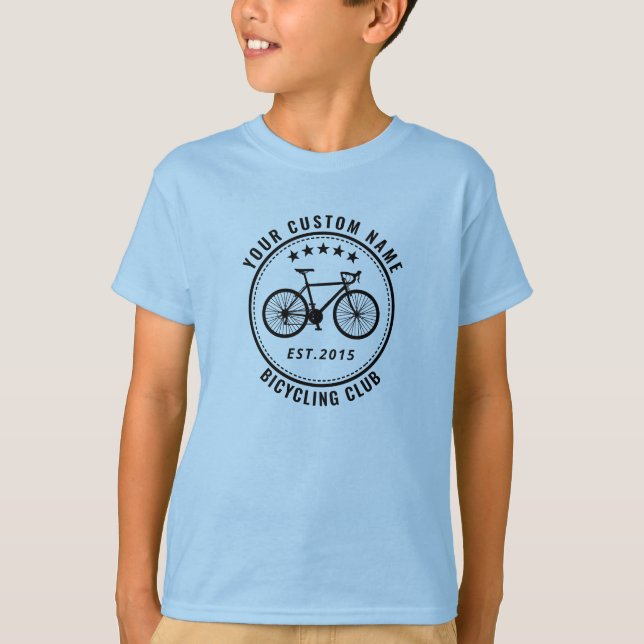 T-shirt Votre club de vélos ou votre emplacement Nom Light (Devant)