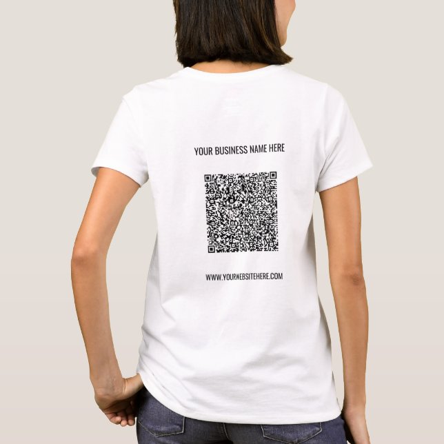 T-shirt Votre code QR Texte personnalisé Entreprise T-shir (Dos)
