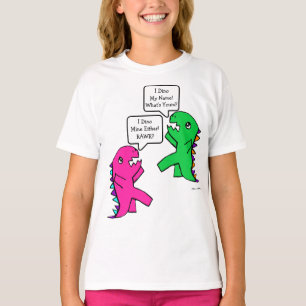 T-shirt Votre conversation sur les dinosaures de texte amu