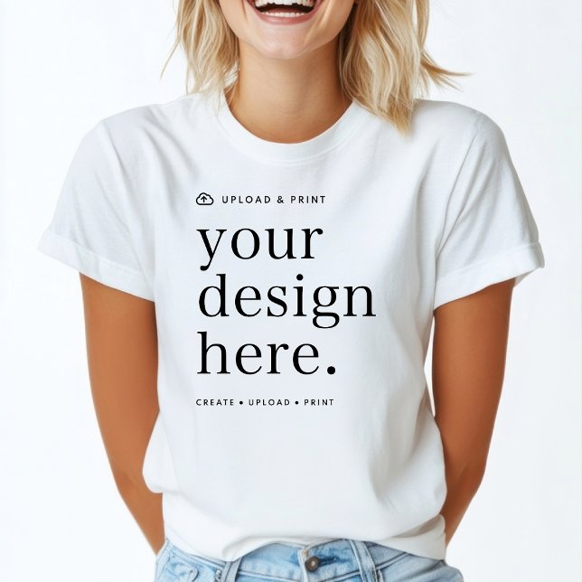 T-Shirt Votre Design à Télécharger (Create, upload, print - a bespoke design t-shirt created in your style, for business or personal use)