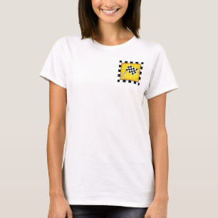 T-shirt Votre équipe de course préférée À damiers drapeau