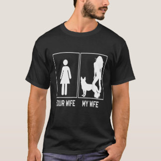 T-shirt Votre femme ma femme berger allemand pour mari