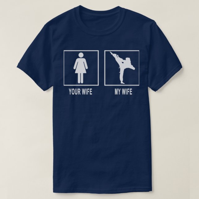 T-shirt votre femme ma femme karaté s (Design devant)