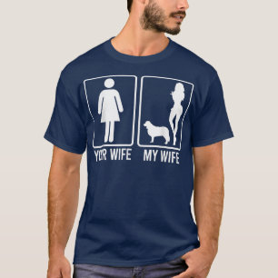 T-shirt Votre Femme Ma Femme Pour Le Mari, Bordure Collie 