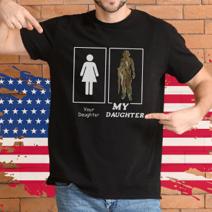 T-shirt Votre fille Ma fille Drôle Militaire Maman Papa