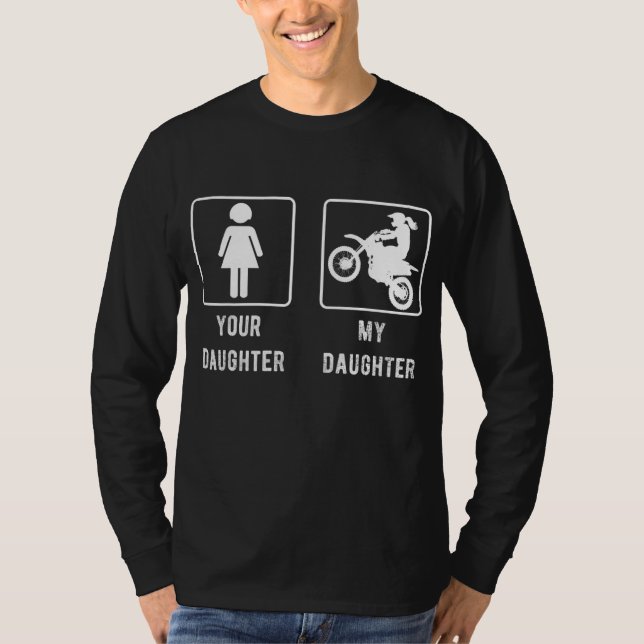 T-shirt Votre fille Ma fille Maman ou Papa Cadeau Vélo de  (Devant)