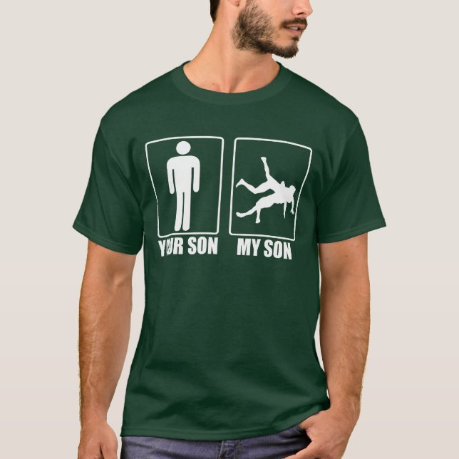 T-shirt Votre fils mon fils cadeau drôle de lutte maman de (Devant)