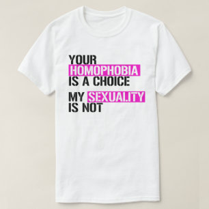 T-shirt Votre homophobie est un choix