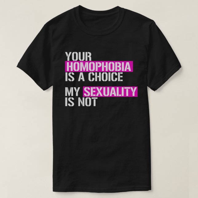 T-shirt Votre homophobie est un choix (Design devant)