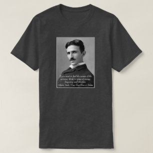T-shirt Votre inventeur de texte/couleur Nikola Tesla Phot