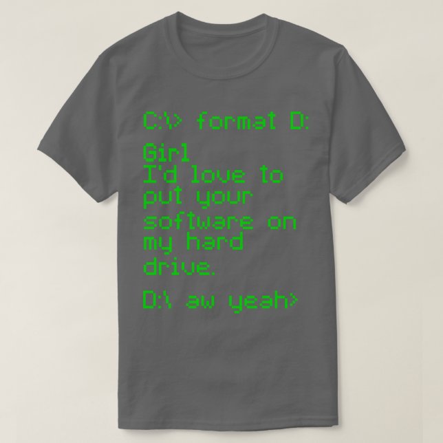 T-shirt Votre logiciel sur mon disque dur (Design devant)