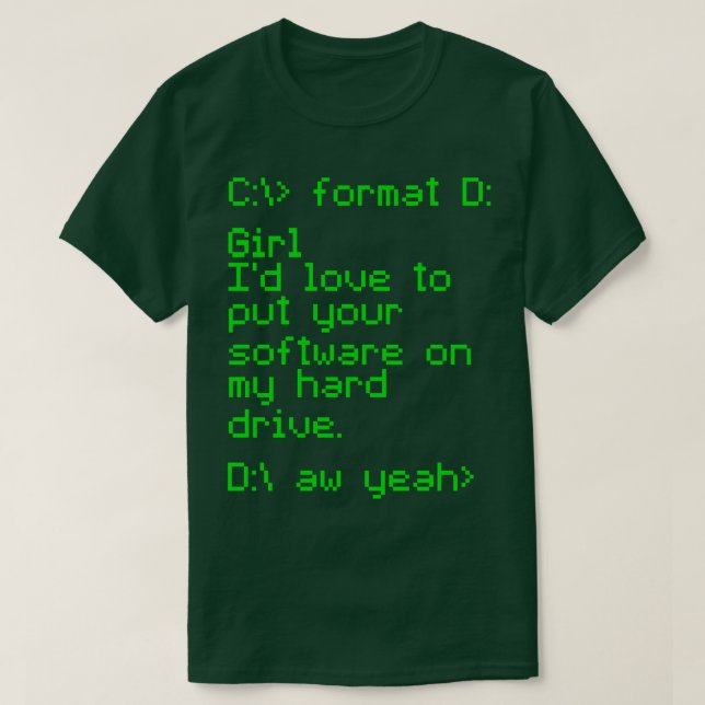 T-shirt Votre logiciel sur mon disque dur (Design devant)