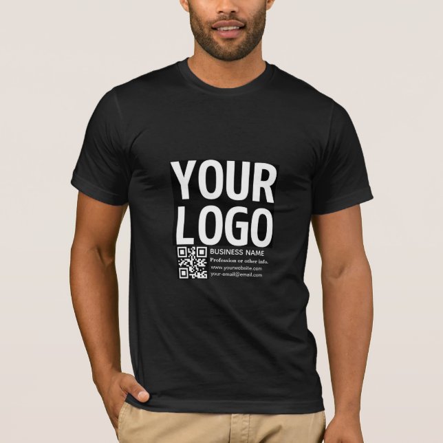 T-shirt Votre logo avec QR code et texte modifiables  (Devant)