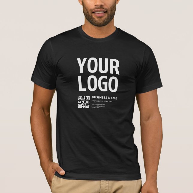 T-shirt Votre logo avec QR code et texte modifiables (Devant)