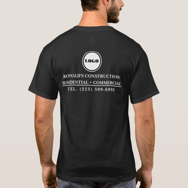 T-shirt Votre logo ici Élément promotionnel de marque d'en (Dos)