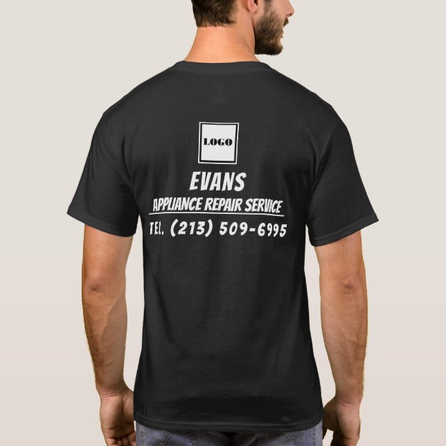 T-shirt Votre Logo Ici Entreprise Promotionné Uniforme T- (Dos)