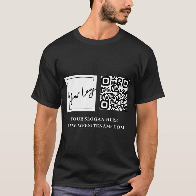 T-shirt Votre logo professionnel Qr Code personnalisé (Devant)