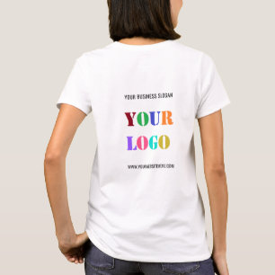 T-shirt Votre Logo Texte Site Web Société promotionnelle T
