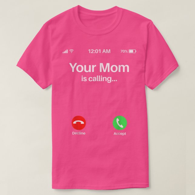 T-shirt Votre Maman Appelle Votre Maman Appelle (Design devant)