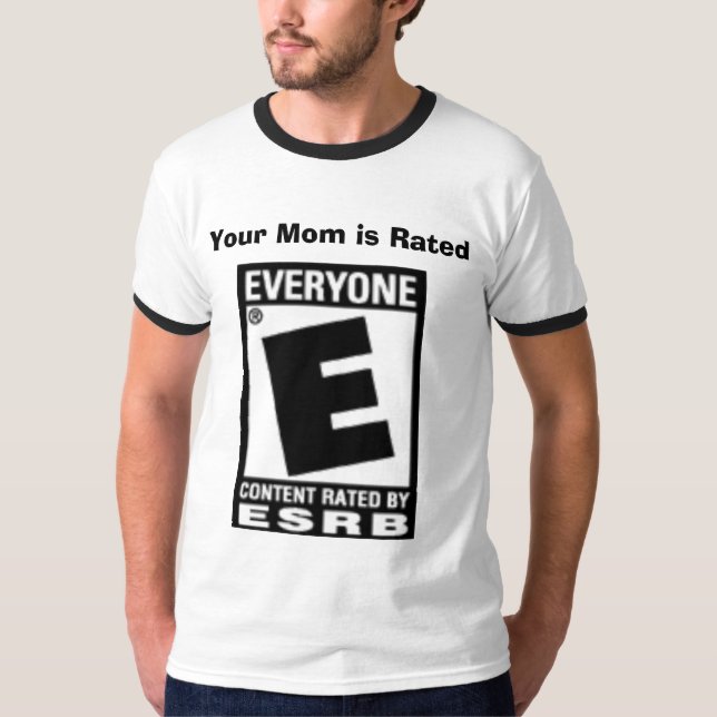 T-shirt Votre maman est "E" évalué pour chacun (Devant)