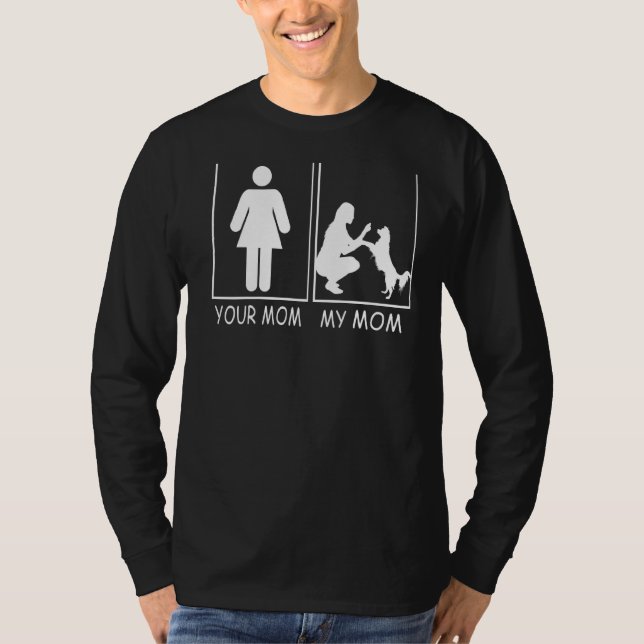 T-shirt Votre maman Ma maman Tee Maman Chien de Fils & Fil (Devant)