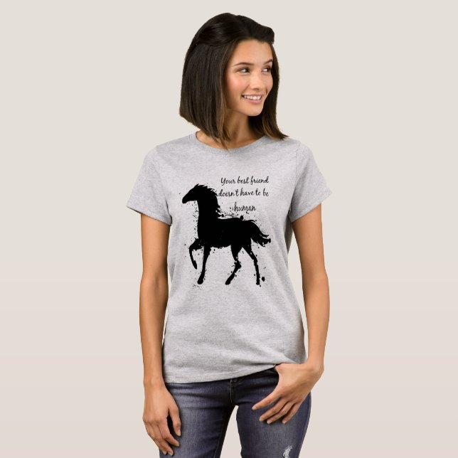 T-shirt Votre meilleur ami Inspirational Horse Cote Art (Devant entier)