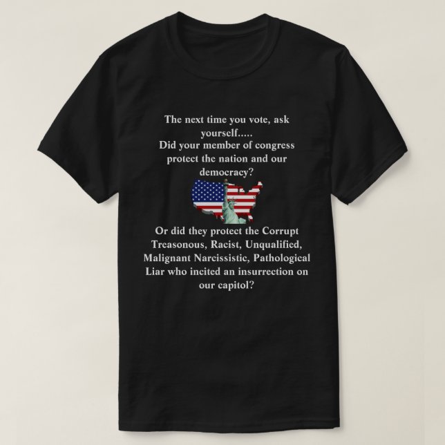T-shirt Votre membre du congrès a-t-il protégé notre démoc (Design devant)