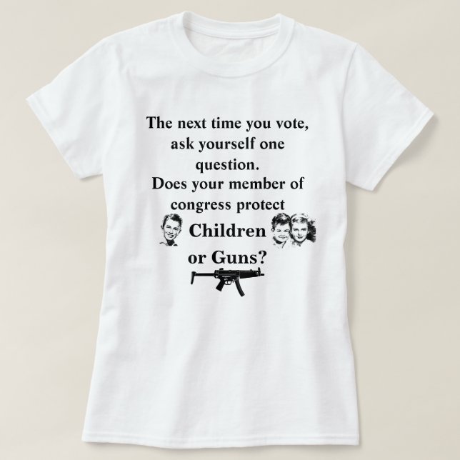 T-shirt Votre membre du congrès protège-t-il les enfants o (Design devant)