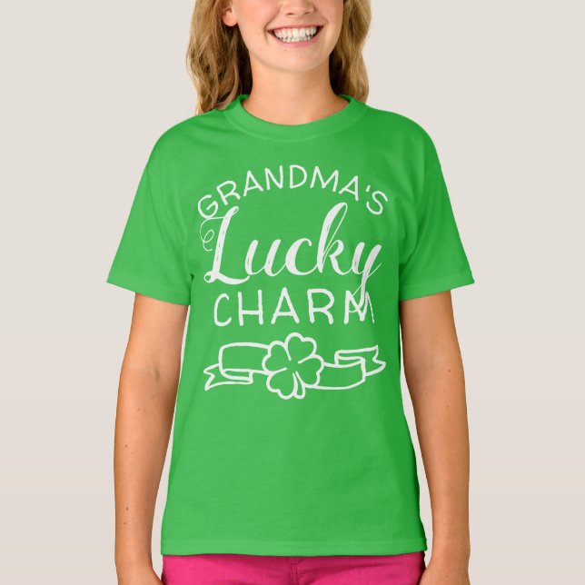 T-shirt VOTRE NOM Charme Lucky de famille mignon (Devant)