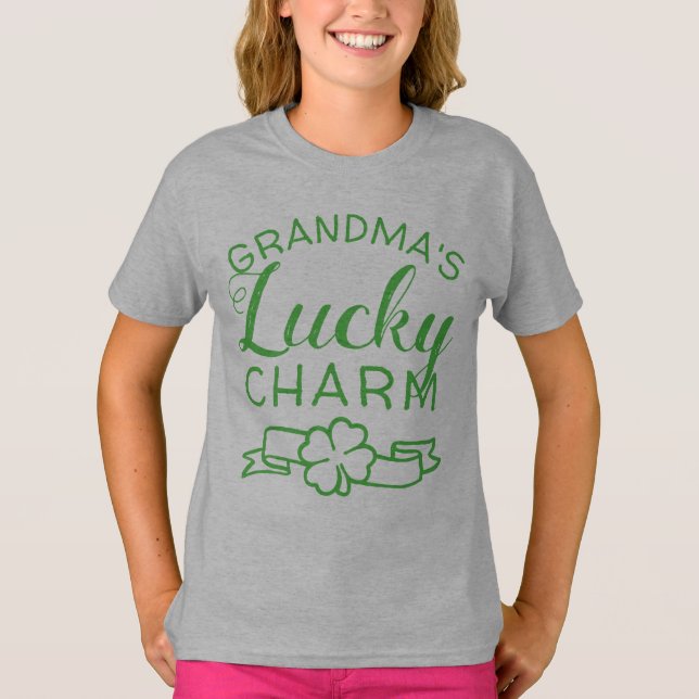 T-shirt VOTRE NOM Charme Lucky de famille mignon (Devant)