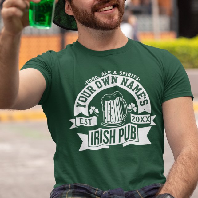 T-shirt Votre nom Irish Pub | Fête de la Sainte-Pat person (Créateur téléchargé)
