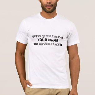 T-shirt Votre nom - Joue une chemise dure/fonctionne