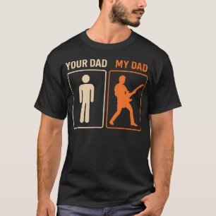 T-shirt Votre Papa Mon Papa Drôle Guitare Guitariste Rock