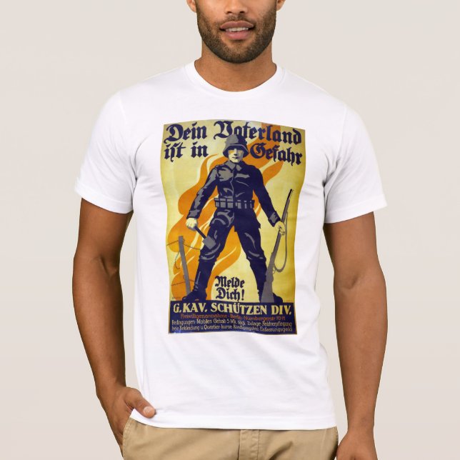 T-shirt Votre patrie est en danger (Devant)