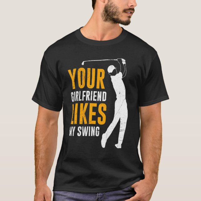 T-shirt Votre Petite Aime Mon Golf De Swing Pour Hommes En (Devant)