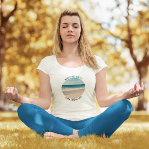 T-shirt Votre photo de cercle Texte en majuscules moderne
