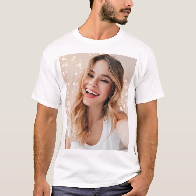 T-shirt Votre photo de votre visage sur un personnage (Devant)
